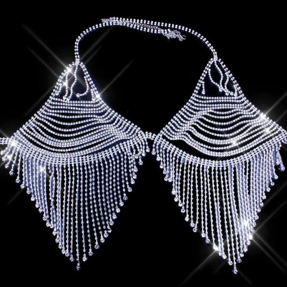 NEW Sparkling Bling Swarovski Crystal Rhinestone Bikini Top & Bottom Set - Picture 4 of 6